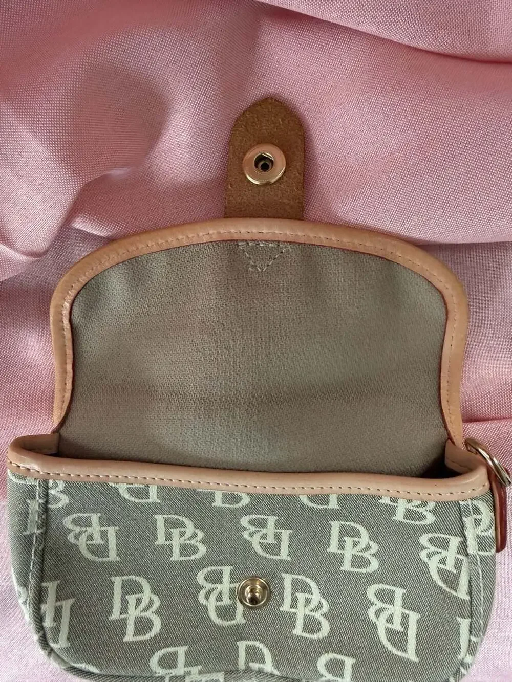 Dooney & Bourke Signature Monogram Jacquard Flap Wristlet
